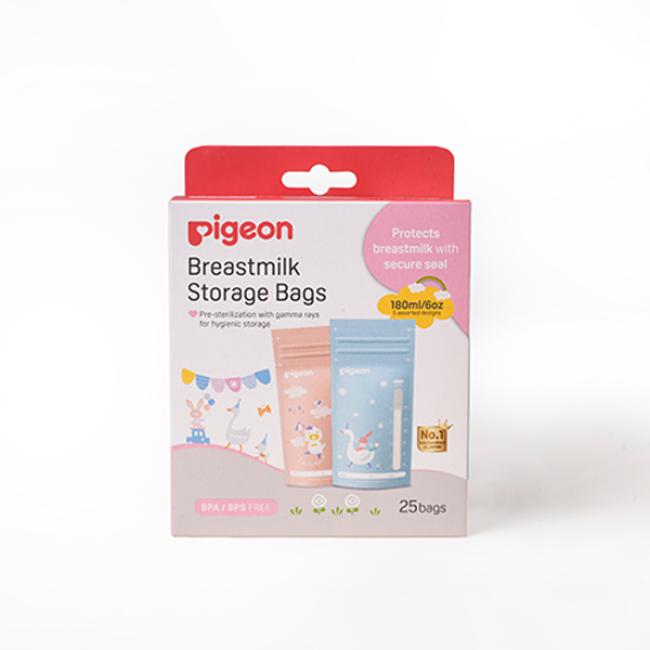 Pigeon BPA-Free Safe Breast Milk Storage Bags - 25pcs for Nursing Moms